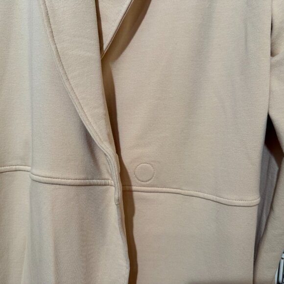 PEACE LOVE WORLD Shannon Shawl Collar Cotton Maxi Duster Coat, Almond Buff, L - Picture 16 of 16